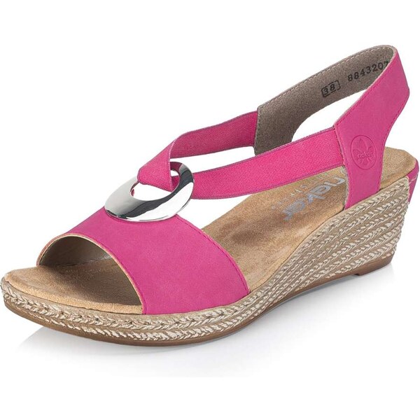 Dámske sandále RIEKER 624H6-32 ružová S5 48949572