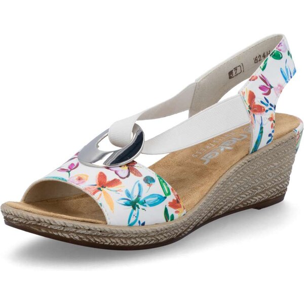 Dámske sandále RIEKER 624H6-91 biela S5 61788696