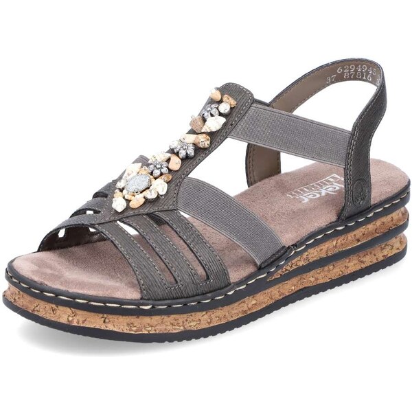 Dámske sandále RIEKER 62949-45 sivá S5 37570292