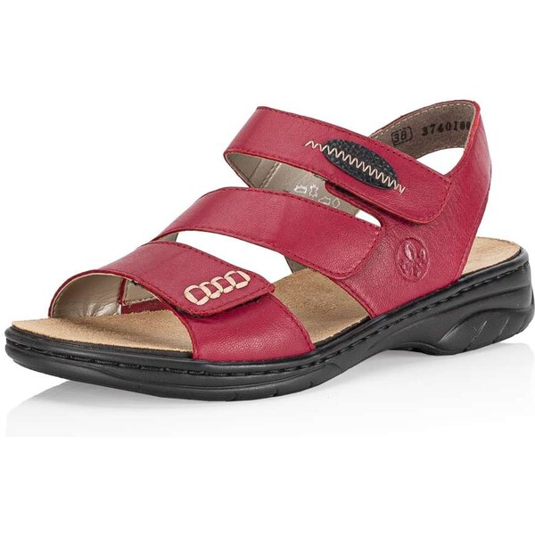Dámske sandále RIEKER 64573-33 červená S5 15563687