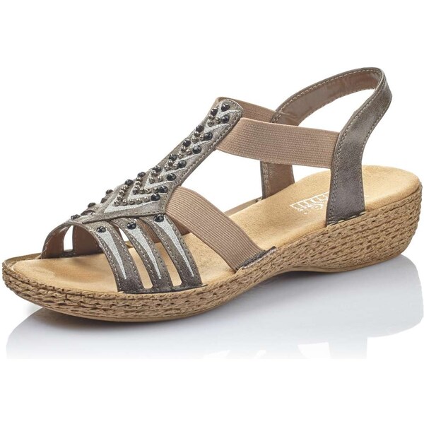 Dámske sandále RIEKER 65861-45 sivá S6 15566091