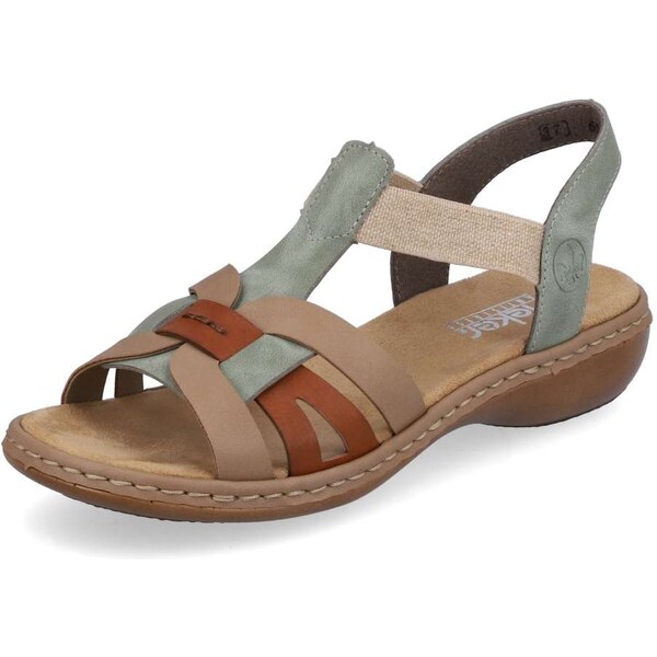 Dámske sandále RIEKER 65918-52 zelená S6 61788709