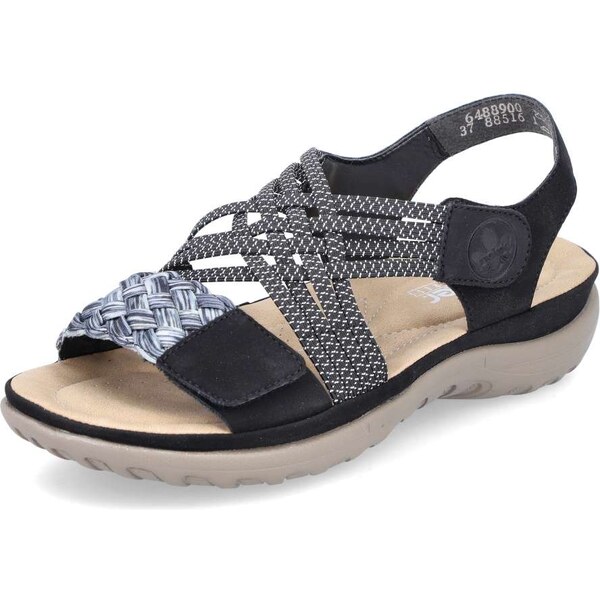 Dámske sandále RIEKER 64889-00 čierna S5 39346683