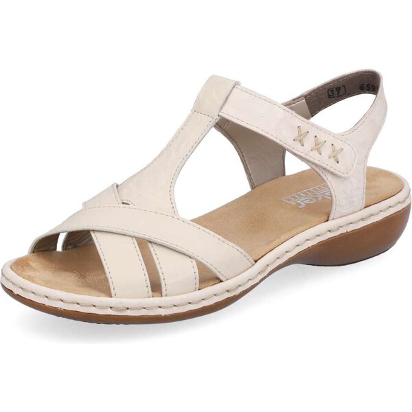 Dámske sandále RIEKER 65919-60 béžová S6 39379537