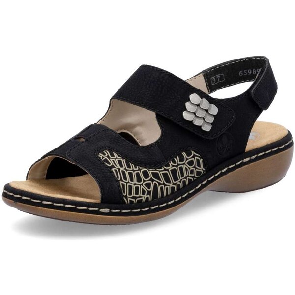 Dámske sandále RIEKER 65989-01 čierna S6 61788711