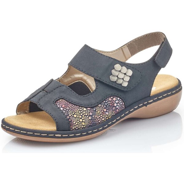 Dámske sandále RIEKER 65989-14 modrá S5 15630114