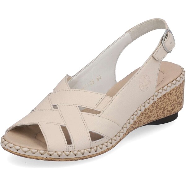 Dámske sandále RIEKER 66189-60 béžová S6 38064959