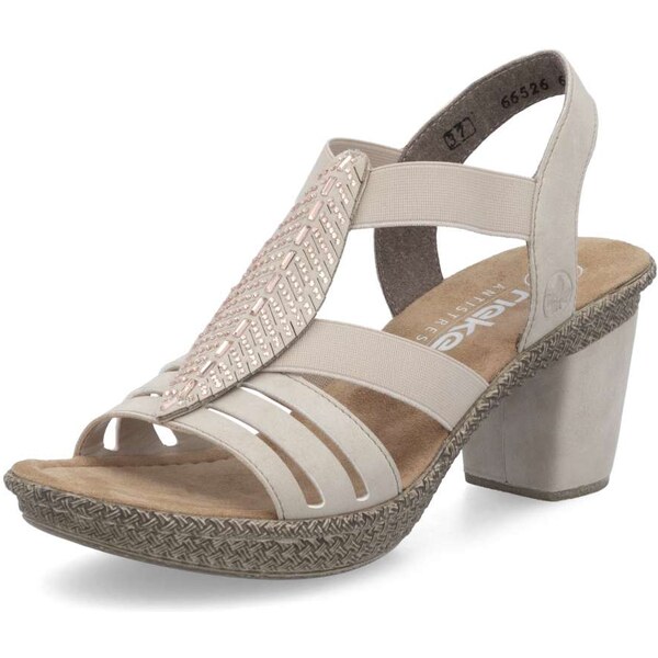 Dámske sandále RIEKER 66526-62 béžová S5 61788715