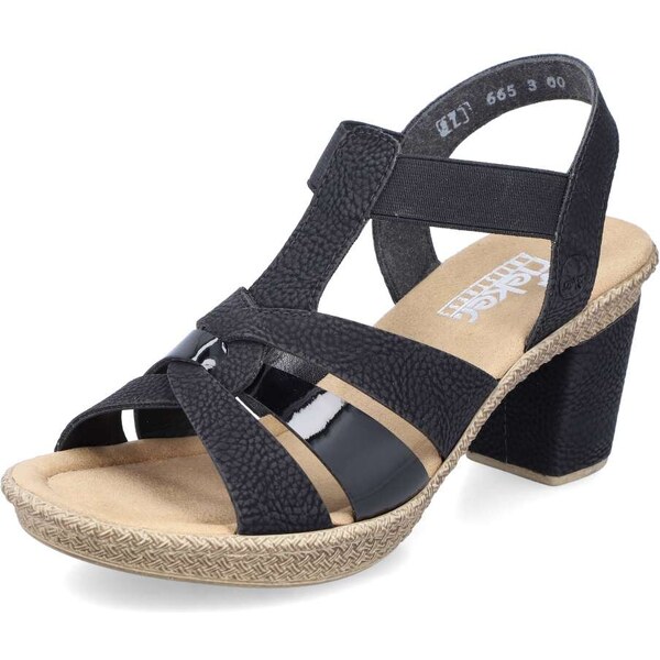 Dámske sandále RIEKER 665K3-00 čierna S6 55533575