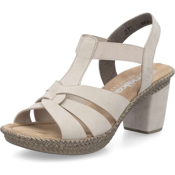 Dámske sandále RIEKER 665K3-62 béžová S6 61788716