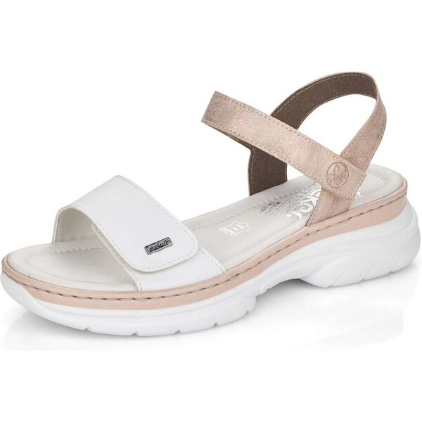 Dámske sandále RIEKER 66654-80 biela S5 44812813