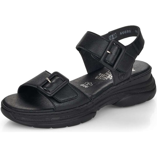 Dámske sandále RIEKER 66680-00 čierna S5 30343825