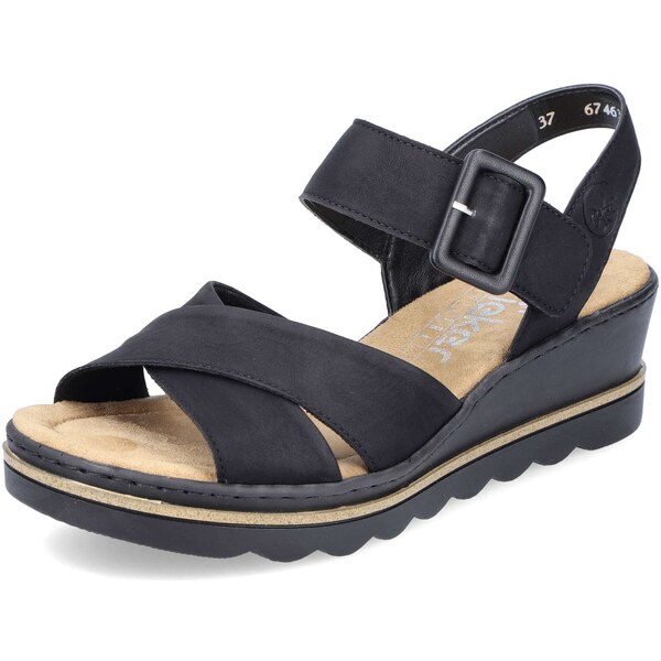 Dámske sandále RIEKER 67463-00 čierna S5 38129728