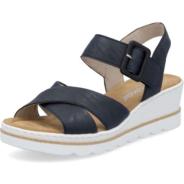 Dámske sandále RIEKER 67463-14 modrá S5 61788717