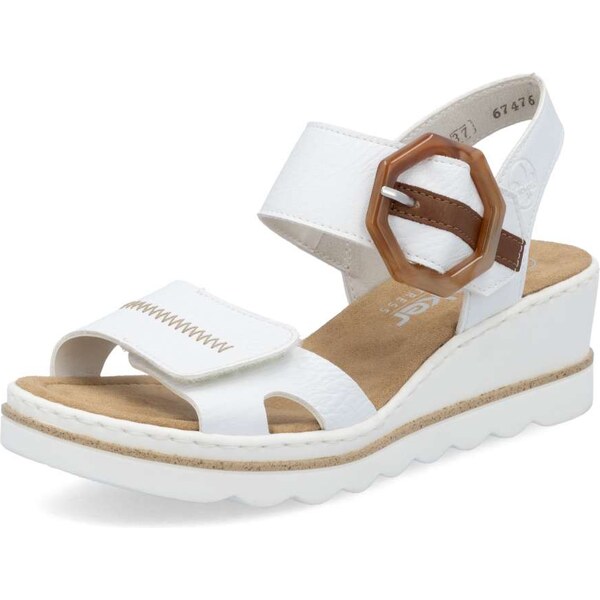 Dámske sandále RIEKER 67476-83 biela S5 61788720