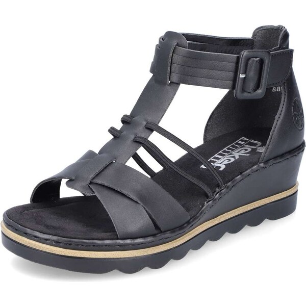 Dámske sandále RIEKER 67480-01 čierna S5 48764253