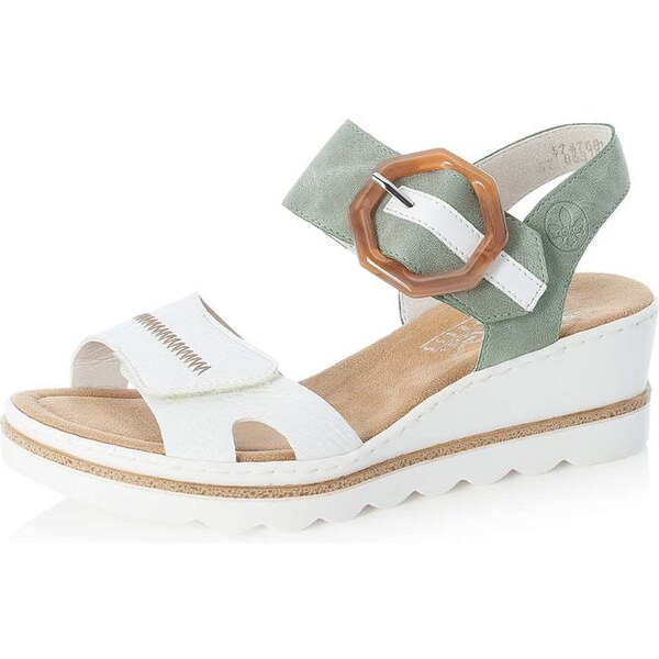 Dámske sandále RIEKER 67476-81 biela S5 22521347