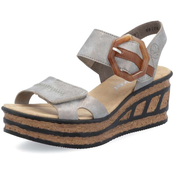 Dámske sandále RIEKER 68176-40 sivá S5 61788723