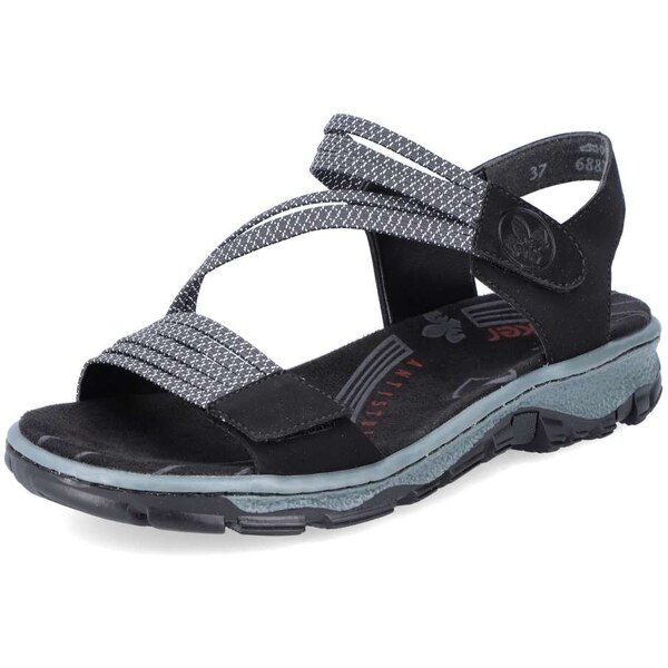Dámske sandále RIEKER 68871-00 čierna S5 37571119