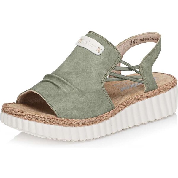 Dámske sandále RIEKER 69262-52 zelená S6 50257674
