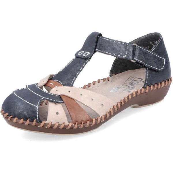 Dámske sandále RIEKER M1655-14 modrá S6 46691142