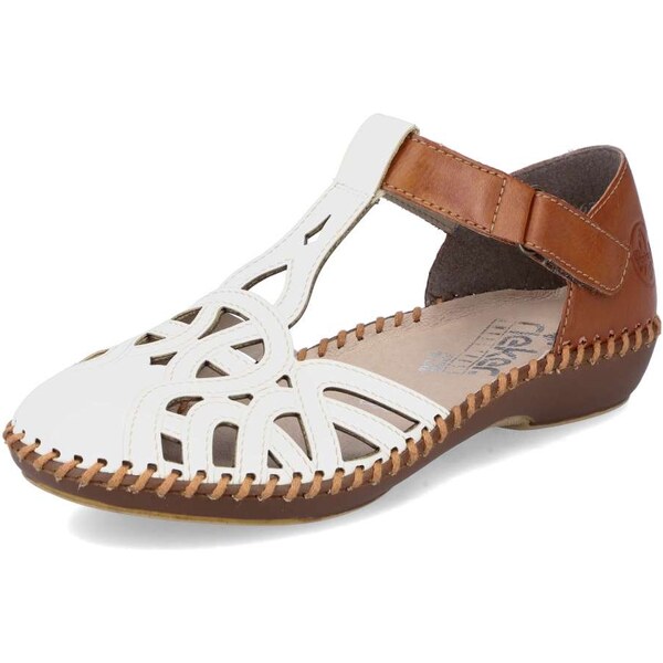 Dámske sandále RIEKER M1678-80 biela S5 37628815