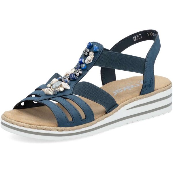 Dámske sandále RIEKER V0649-14 modrá S6 61788733