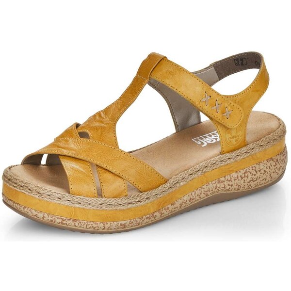 Dámske sandále RIEKER V0919-68 žltá S6 31870254