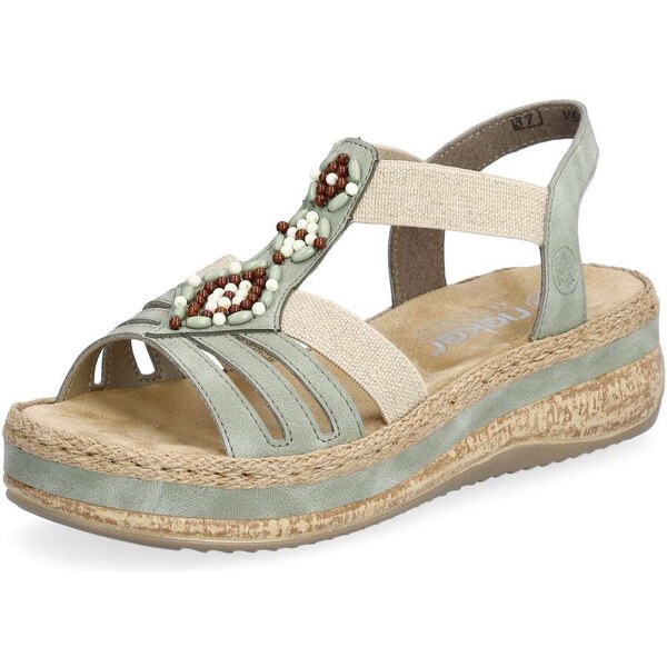 Dámske sandále RIEKER V0920-52 zelená S5 55393522