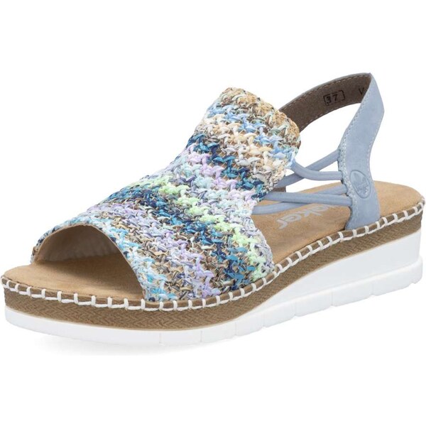 Dámske sandále RIEKER V1241-91 modrá S6 61788734