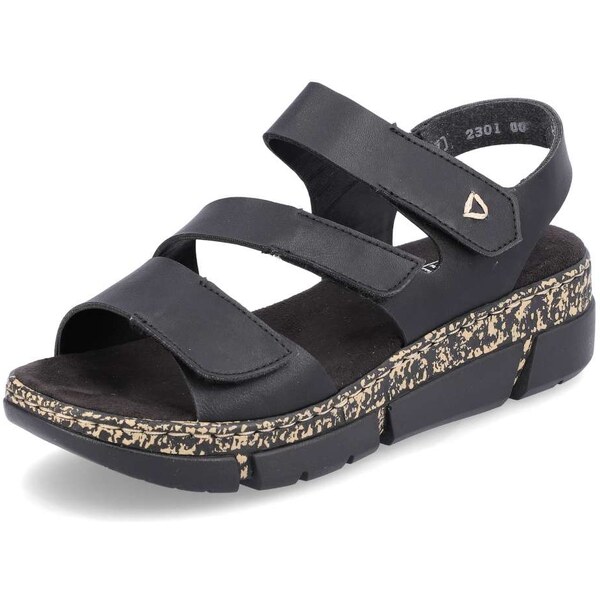 Dámske sandále RIEKER V2301-00 čierna S5 37571121