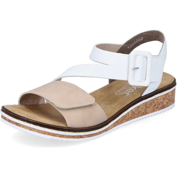 Dámske sandále RIEKER V3660-60 béžová S5 37520690