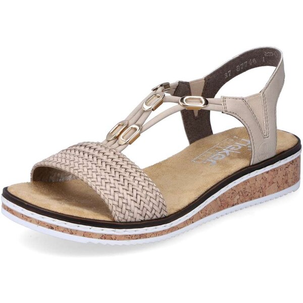 Dámske sandále RIEKER V3662-62 béžová S5 55495652
