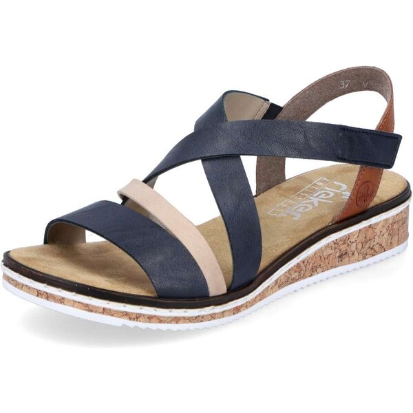 Dámske sandále RIEKER V3663-91 modrá S6 37571122