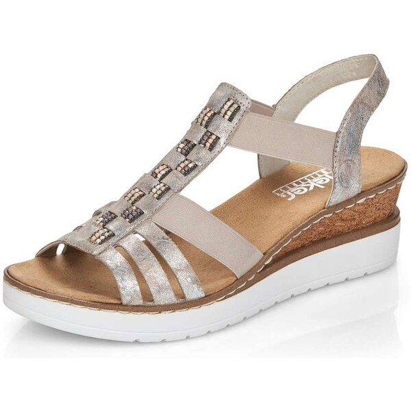 Dámske sandále RIEKER V3822-90 béžová S5 61788739