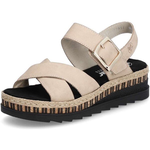 Dámske sandále RIEKER V7951-60 béžová S5 54190035