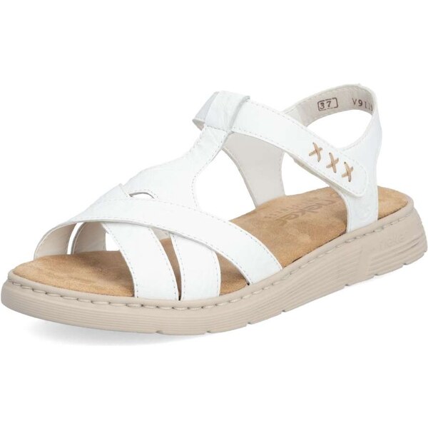 Dámske sandále RIEKER V9119-80 biela S5 61788744