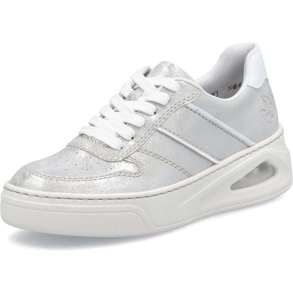 Dámske tenisky RIEKER N6402-40 strieborná S5 61788988