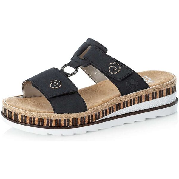 Dámske šľapky RIEKER V79N2-14 modrá S5 41154424