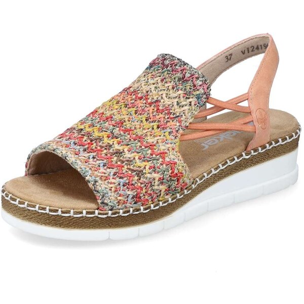 Dámske sandále RIEKER V1241-90 oranžová S6 48806511