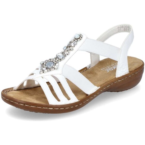 Dámske sandále RIEKER 60839-80 WHITE F/S6 38147736