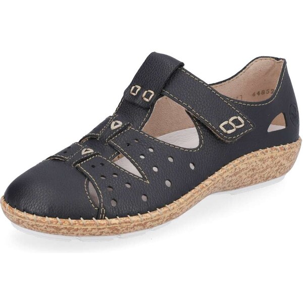 Dámske poltopánky RIEKER 44852-14 modrá S5 39492553