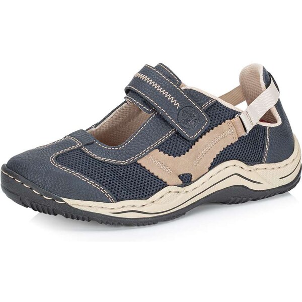 Dámske poltopánky RIEKER L0575-14 modrá S5 61882308