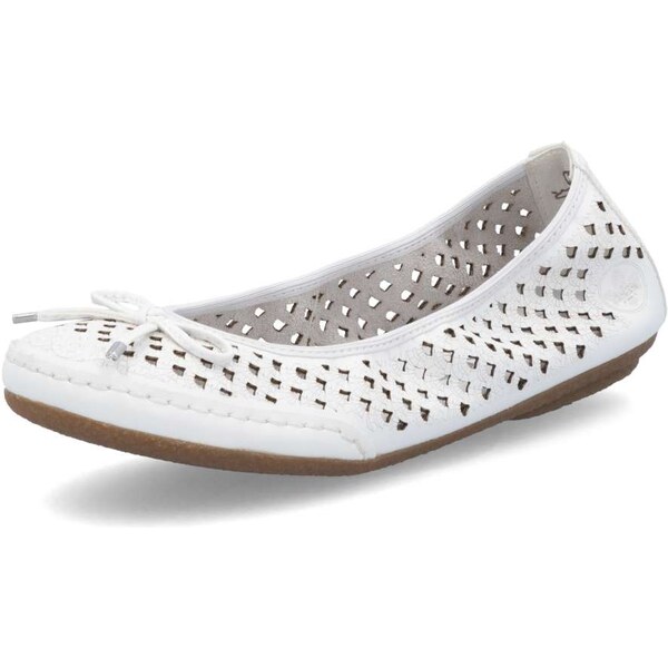 Dámske baleríny RIEKER 41489-80 biela S5 61907107