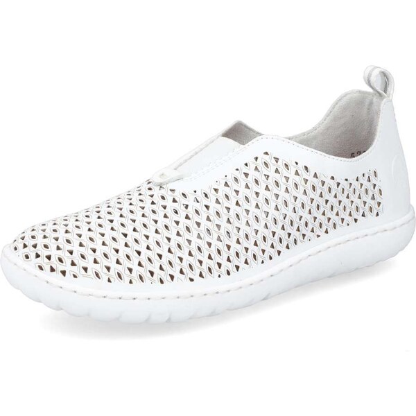 Dámske mokasíny RIEKER 52866-80 biela S5 62014287