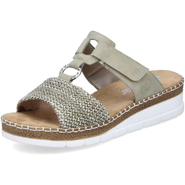 Dámske šľapky RIEKER V1243-52 zelená S5 62015842