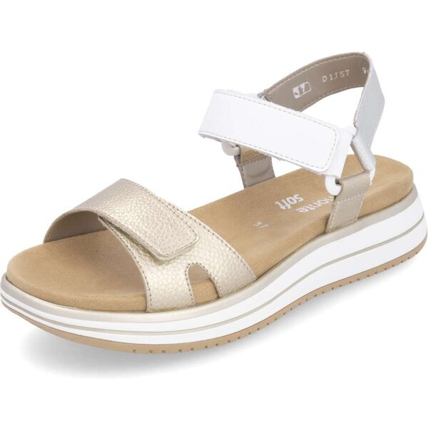 RIEKER Dámske sandále REMONTE D1J57-90 zlatá S5 62011164