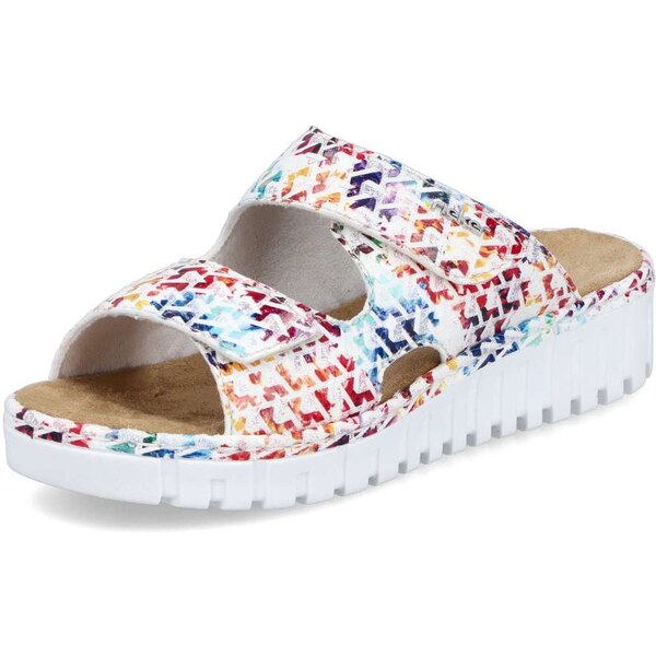 Dámske šľapky RIEKER V1392-90 biela S5 62026102