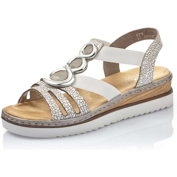 Dámske sandále RIEKER 679L4-80 biela S5 48087178