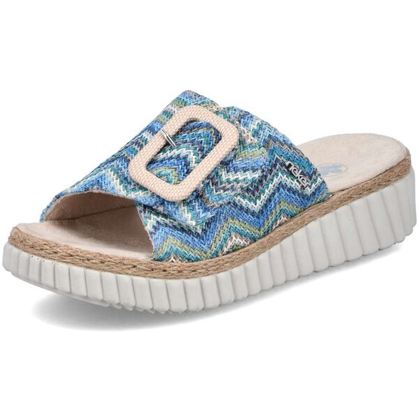 Dámske šľapky RIEKER 69253-90 modrá S5 62049871